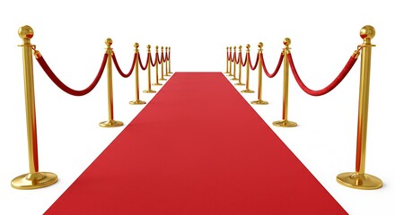 Crimson Path to the Spotlight AI Generated