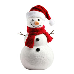 Red Snowman Image on transparent background
