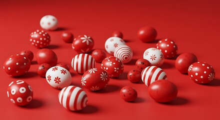 Crimson & Snowflakes AI Generated