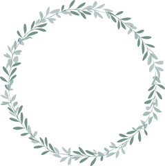 Elegant Greenery Wreath Frame, Botanical Circle, Floral Design