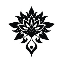 Floral Vector Art Silhouette Design.
