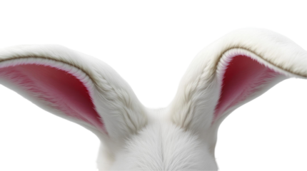 Photo of rabbit ears isolated on transparent background 