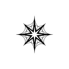 Obraz premium Starburst Abstract Black and White Design, Geometric, Minimalist