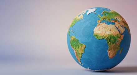 Naklejka premium A creative Earth model with vibrant colors, symbolizing environmental awareness