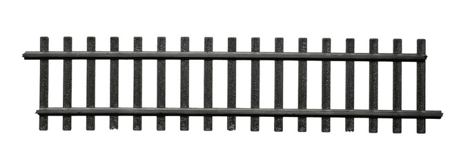 railway tracks isolated on white background