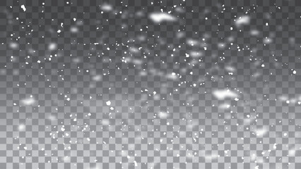Png Vector heavy snowfall, snowflakes in different shapes and forms. Snow flakes, snow background.