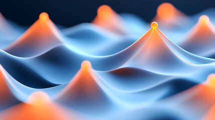 Abstract Geometric Circuit: Connecting Lines and Glowing Dots