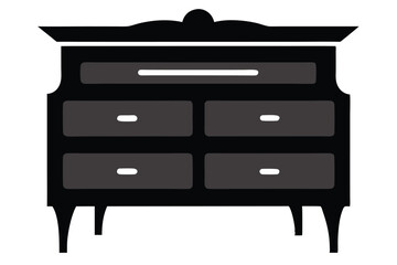 chest of drawers vector illustration
