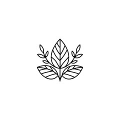 Minimalist Leafy Logo Design: Organic, Botanical, Modern