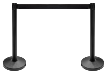 Mock up black walkway barrier