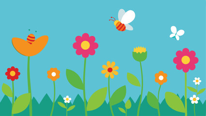 flowers and butterflies