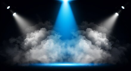 Fototapeta premium Azure Spotlight Haze AI Generated