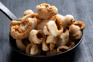pan of pork rinds