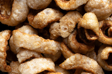 pork rinds food background