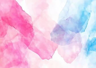 Obraz premium Abstract Watercolor Wash in Pink, Blue, and Purple Hues