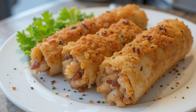 Rice  Roll with creamy cheese pates rolls for lunch 4K and HD image