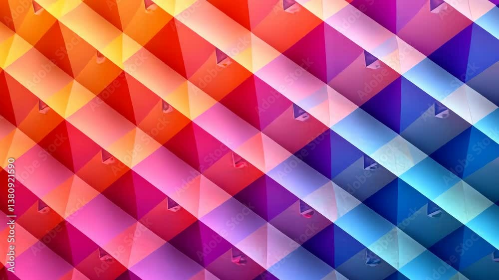 Aufkleber hypnotic, multicolored geometric shapes seamlessly transition in a captivating visual display