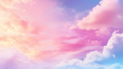 Breathtaking pink cloudscape illuminates the evening sky with vivid colors