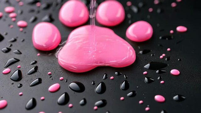 squish paw beautiful colorful toy. Selective focus. kid.