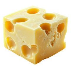 swiss cheese cube - close-up of yellow dairy product