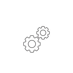 single outline icon gear. linier icon collection. editable stroke. vector illustration. 