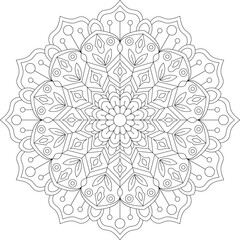 Traditional Mandala with Ornamental Symmetry for Spiritual and Home Décor