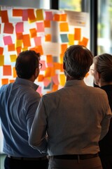 Professionals brainstorming crisis management strategies