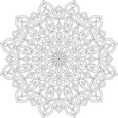 Intricate Geometric Mandala for Meditation, Tattoos, and Wall Art