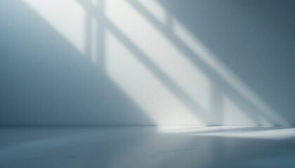 Soft natural light creating abstract patterns in minimalist indoor space modern design serene environment artistic viewpoint