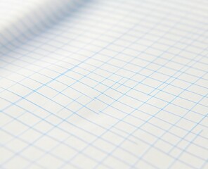 Gridded paper closeup, light blue lines, blurred background, education/design use
