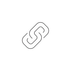single outline icon chain. linier icon collection. editable stroke. vector illustration. 