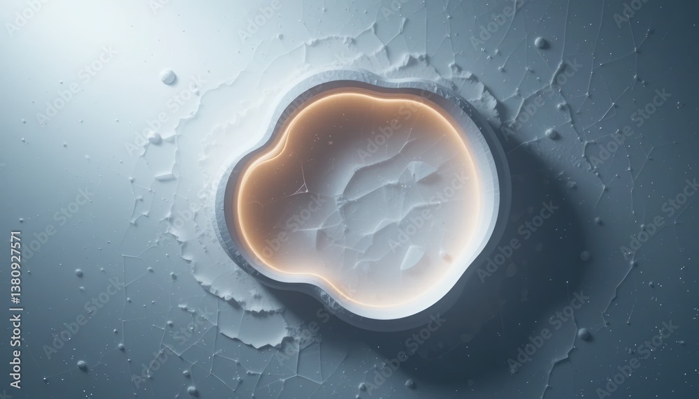 Poster fluid dynamics experiment laboratory abstract image minimalistic environment top-down view scientifi