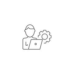 single outline icon data analysis. linier icon collection. editable stroke. vector illustration. 