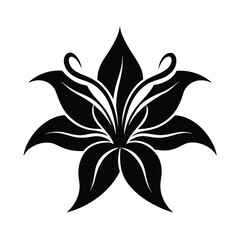 Floral Silhouette Vector Graphic Design.