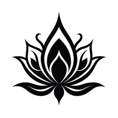 Floral Vector Art Silhouette Design.
