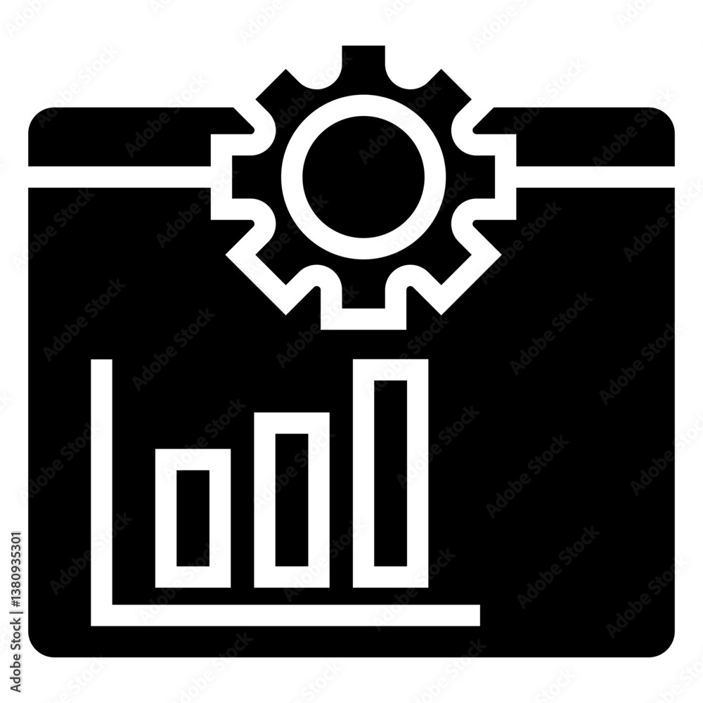 Poster analytical application vector icon