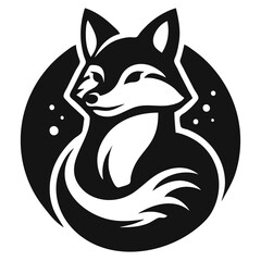 Minimalist Fox Icon &ndash; Elegant Circular Design for Nature-Inspired Themes