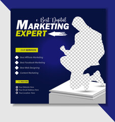 Webinar and business conference social media post template.	
