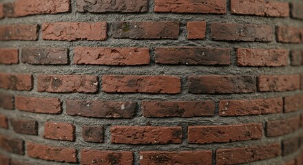 Obraz premium Crimson Brick Cylinder AI Generated