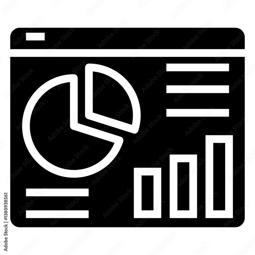 Poster data visualization vector icon
 