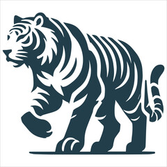 Fototapeta premium tiger silhouette vector, design elements of tiger vector illustrations, design elements of tiger vector illustrations