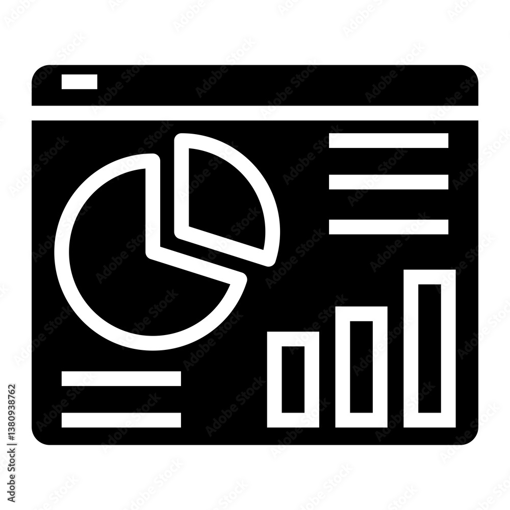 Poster data visualization icon
