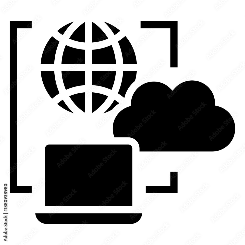 Poster data communication vector icon
