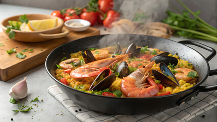 Elegant Seafood Platter with Oysters, Shrimp & Lobster Tails in Citrus Glaze