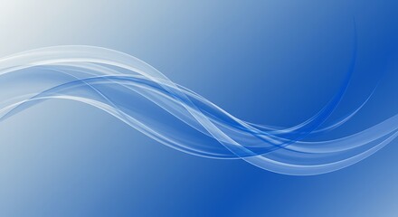 Fototapeta premium Ethereal Azure Flow AI Generated
