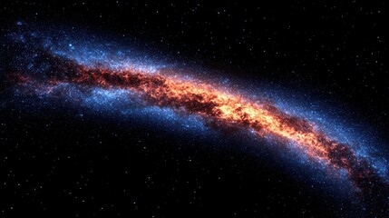 Fototapeta premium Cosmic River: A Celestial Tapestry of Stars and Nebulae