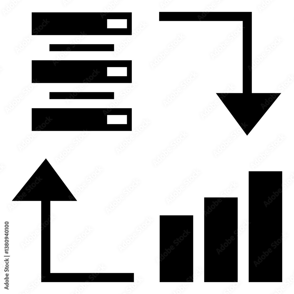 Poster data transaction vector icon