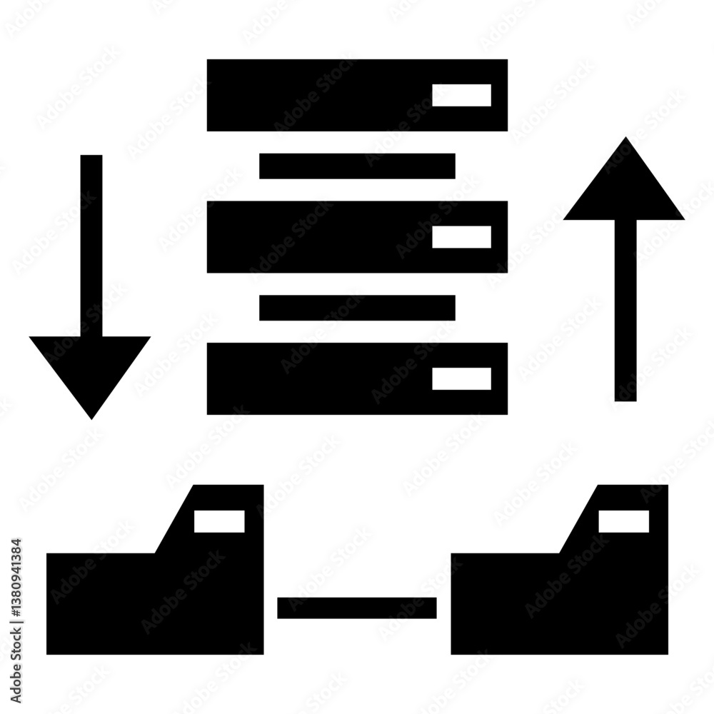 Poster data backup vector icon