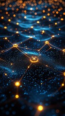 Vibrant Blue and Orange Lights Pattern High Resolution Picture