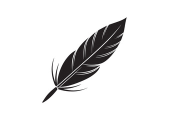 Feather silhouette vector